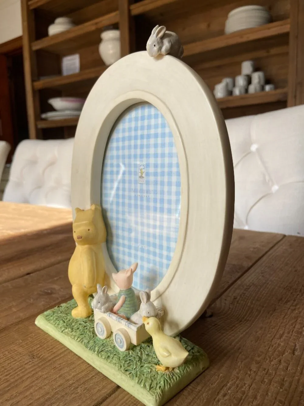 classic Winnie the Pooh picture frame, vintage Pooh nursery decor